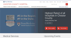 Desktop Screenshot of chestercountyhospital.org